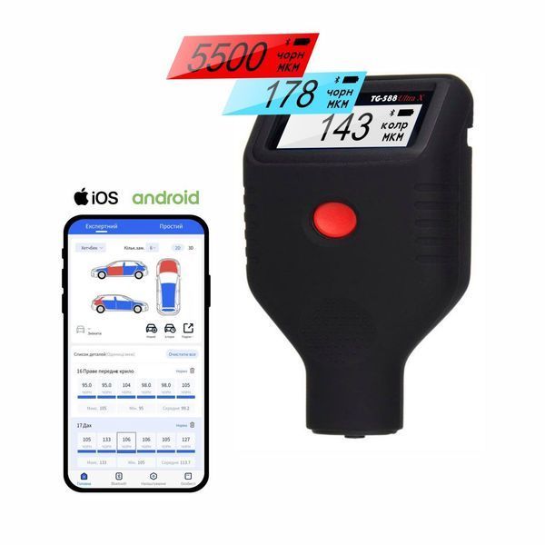 Товщиномір Profiline TG-588 Ultra X&nbsp;з&nbsp;можливістю виявляти GPS-трекери, двома дисплеями та автоматичним визначенням всіх типів поверхонь 00003 фото