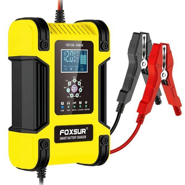 FOXSUR FBC122412D (12V-12А 24V-6А)- імпульсний зарядний пристрій для автомобільних АКБ FBC122412D фото
