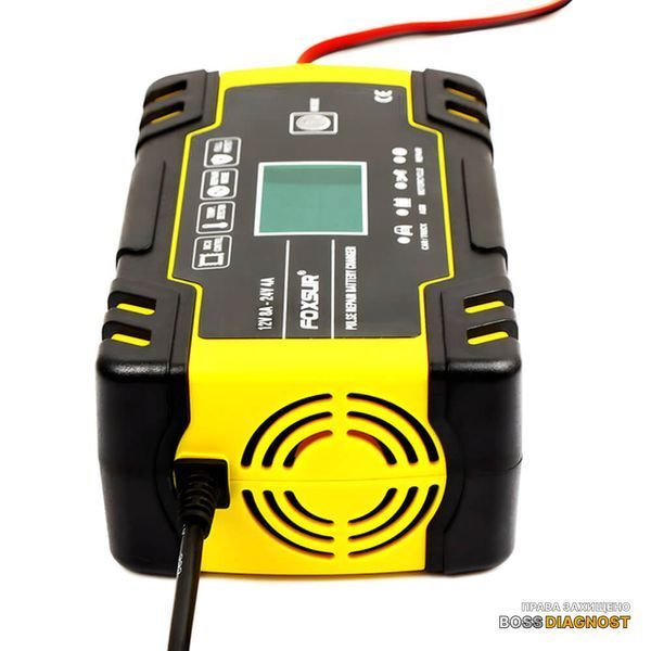 Foxsur FBC122408D зарядний пристрій для акумуляторів (12V 8A / 24V 4A, 6-150Ah) автоматичний, імпульсний FBC122408D фото