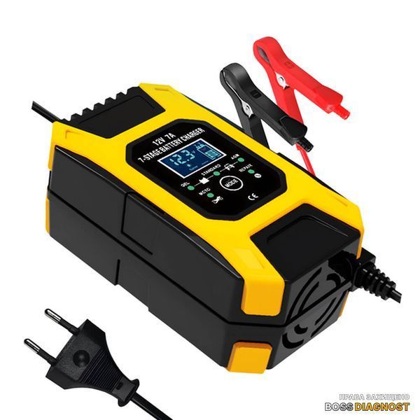 Foxsur FBC1207D зарядний пристрій для акумуляторів (12V 7A, 6-120Ah) автоматичний, імпульсний FBC1207D фото
