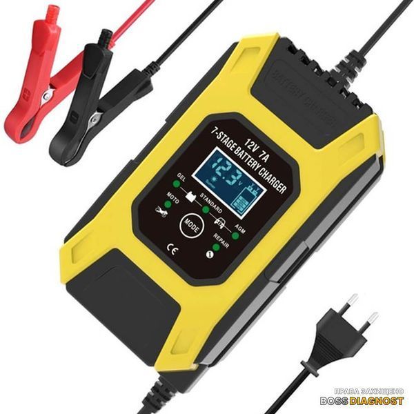 Foxsur FBC1207D зарядний пристрій для акумуляторів (12V 7A, 6-120Ah) автоматичний, імпульсний FBC1207D фото