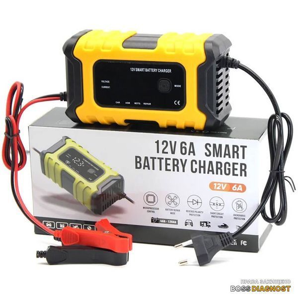 Foxsur FBC1206D зарядний пристрій для акумуляторів (12V 6A, 4-120Ah) автоматичний, імпульсний FBC1206D фото
