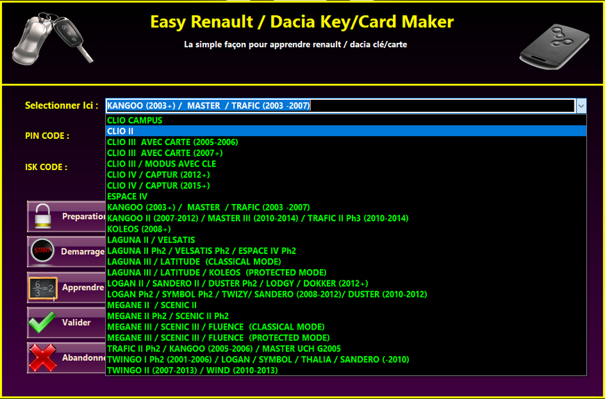 Програма Easy Renault 6.1.4 для програмування блоків Renault та Dacia easyRenault 6.1.4 фото